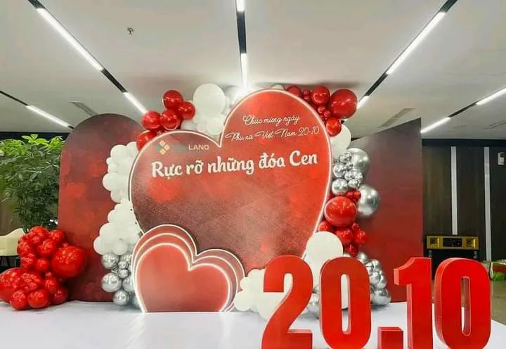 trang trí 20/10 cho công ty